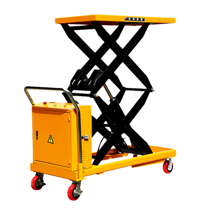 Factory Direct Sales Mobile Scissor Lift Truck Small Manual Mobile Hydraulic Scissor Table Truck