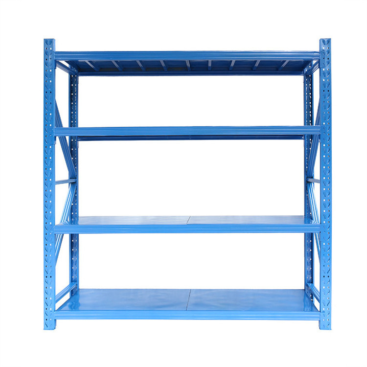 Storage 4 tier commercial adjustable metal rack heavy duty warehouse industrial stand shelving