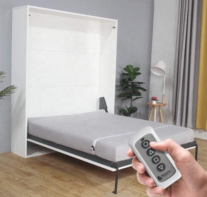 high quality transformable folding wood beds vertical electric motorized automatic wall bed