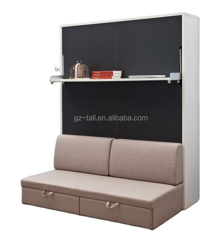 Multifunctional hidden wall bed with sofa murphy bed mechanism