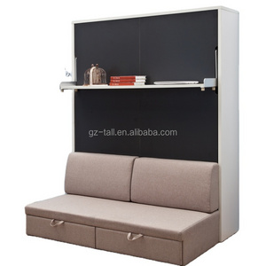 Multifunctional hidden wall bed with sofa murphy bed mechanism