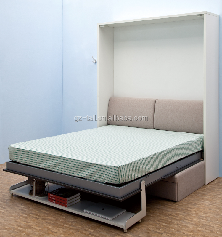 Multifunctional hidden wall bed with sofa murphy bed mechanism