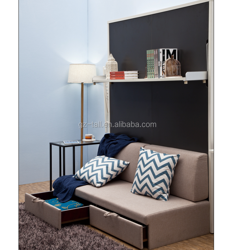 Multifunctional hidden wall bed with sofa murphy bed mechanism