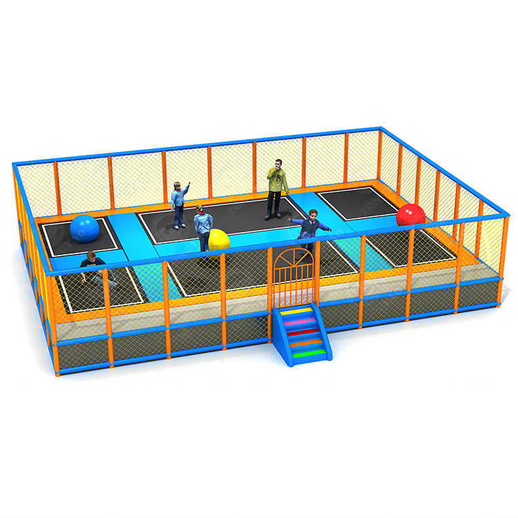 Professional Indoor Amusement Park Equipment Custom Square Meter Fabric Trampoline Equipment for Kids Unisex Customized Color