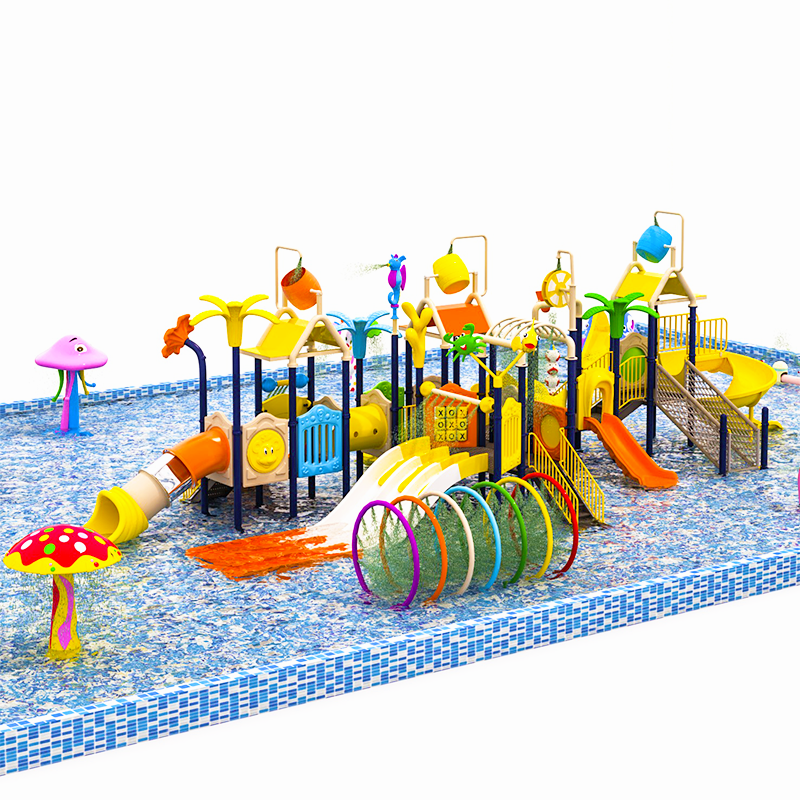 Outdoor water playground fiberglass water toboggan kids water park aquatic pool slides for inground pools