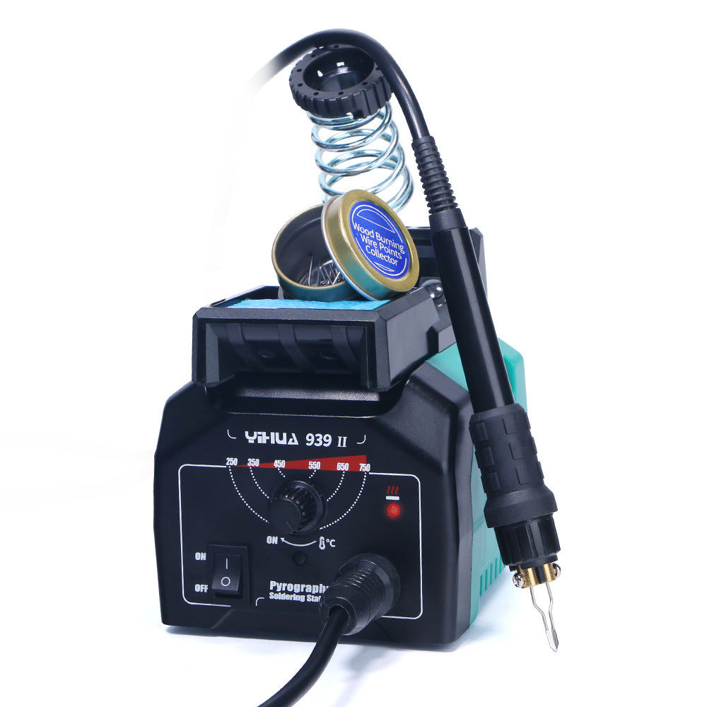 YIHUA 939 II Wood Burning tools Pyrography Soldering Station Working Indicator Temperature Adjustable DIY  Wood Burning Tools