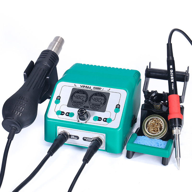 YIHUA 938BD-I 2 in 1 soldering iron hot air welding repair tools mobile phone laptop repair  SMD BGA rework soldering station