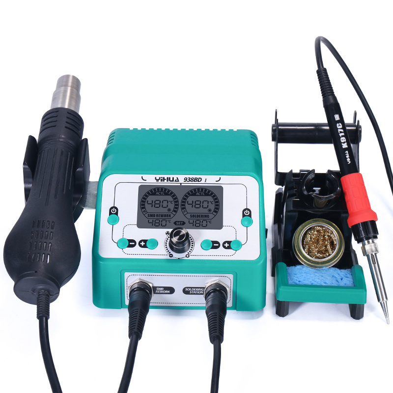 YIHUA 938BD-I 2 in 1 soldering iron hot air welding repair tools mobile phone laptop repair  SMD BGA rework soldering station