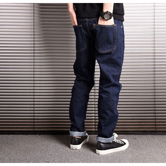 Japanese Vintage Fashion Men Jeans High Quality Selvedge Designer Casual Harem Pants Men  Raw Denim Jeans Tapered  Trousers