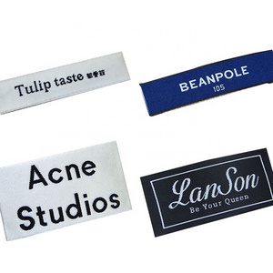 Free Sample Die Cut Washable Clothes Tags and Labels for Clothing Garment Main Labels Straight Cut Sustainable 1000pcs Quality