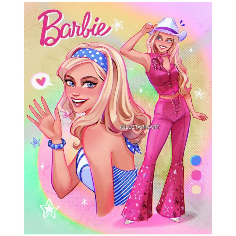 Barbie Sticker for Children Kids Wall Art Room Decor 3D Sticker