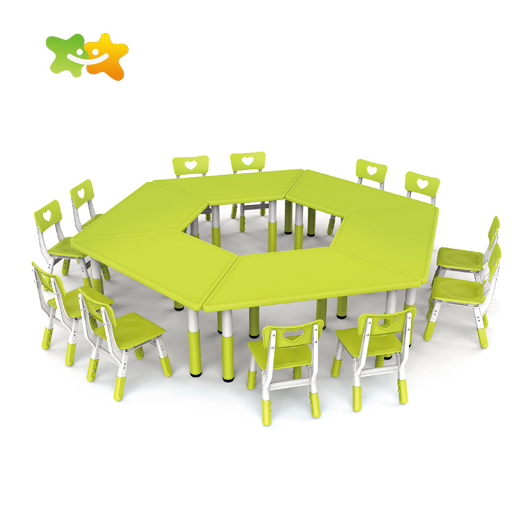 Wholesale Preschool Classroom Children Furniture Sets Daycare Center Plastic Table and Chair