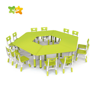 Wholesale Preschool Classroom Children Furniture Sets Daycare Center Plastic Table and Chair