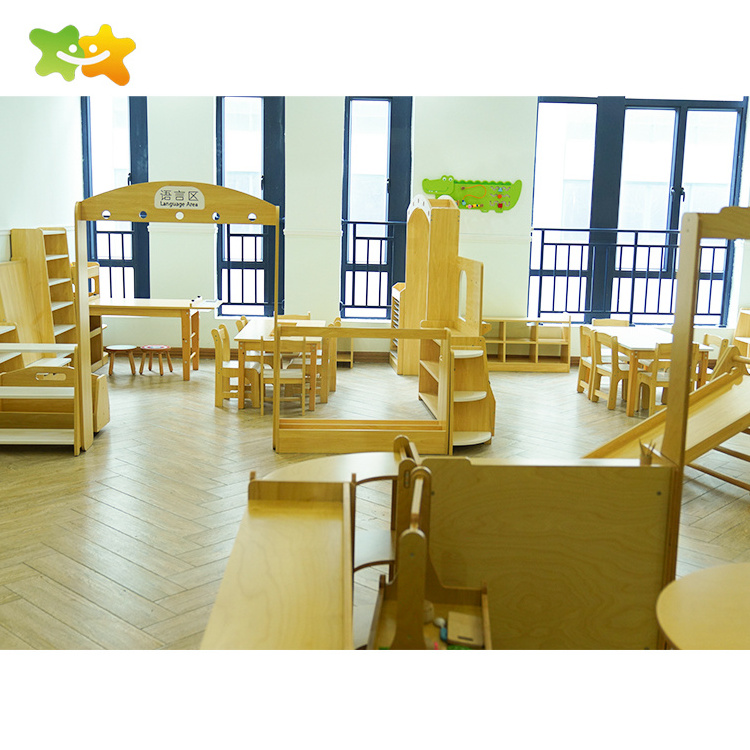 High Quality School Educational Toys Daycare Center Furniture Wood Kindergarten Kids' Furniture Sets