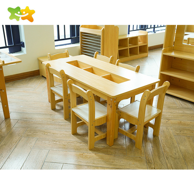 High Quality School Educational Toys Daycare Center Furniture Wood Kindergarten Kids' Furniture Sets