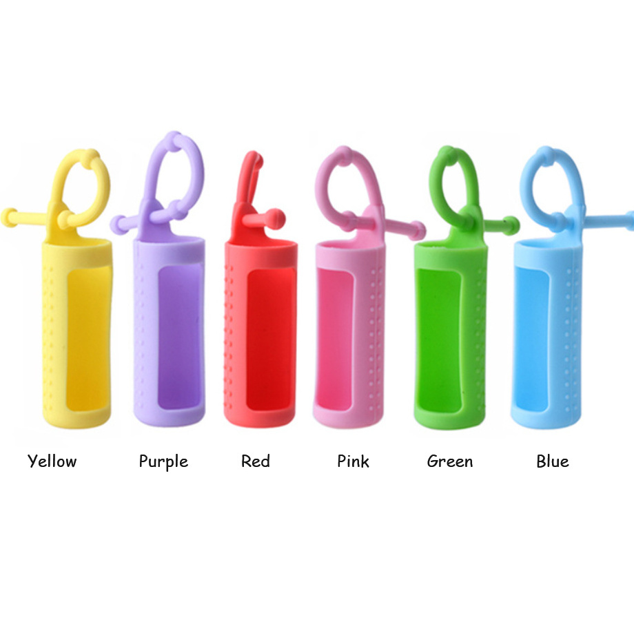 Anti-skid silicone sleeve holder for 10 ml glass roller bottle protective sleeve