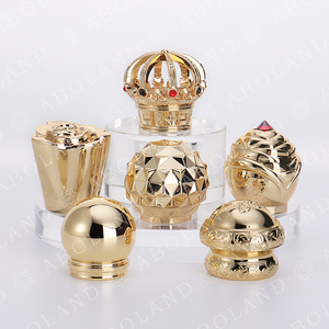 Custom Perfume Cap Flower Shaped Luxury Perfume Pump Sprayer Zamac Perfume Bottle Caps