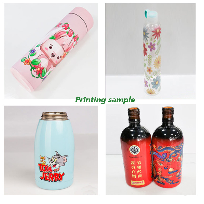 360 Degree Digital Cylindrical Printer For Ramblers Tumbler Bottles  Uv Printer With Kcmywwv Aluminum Cans