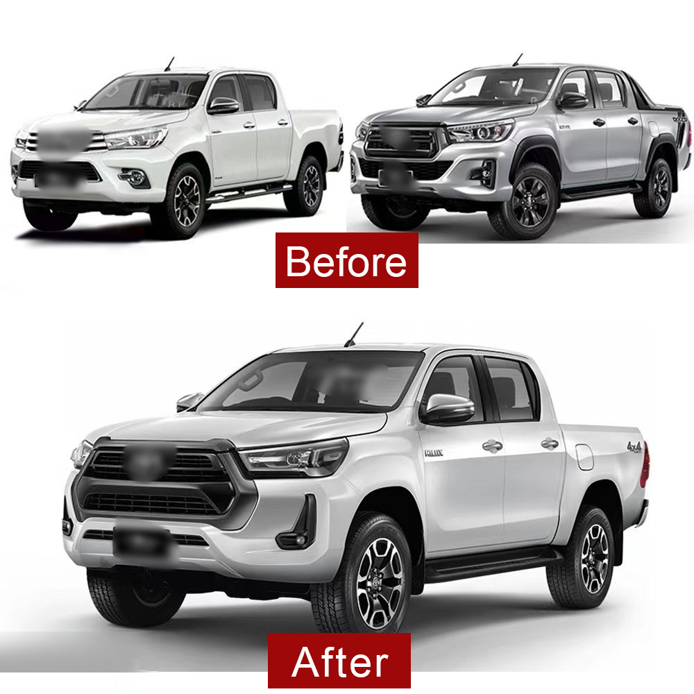 Pickup 4x4 Car Accessories Front Bumper Body Kit for Toyota Hilux 2004 Vigo upgrade to Rocco 2020