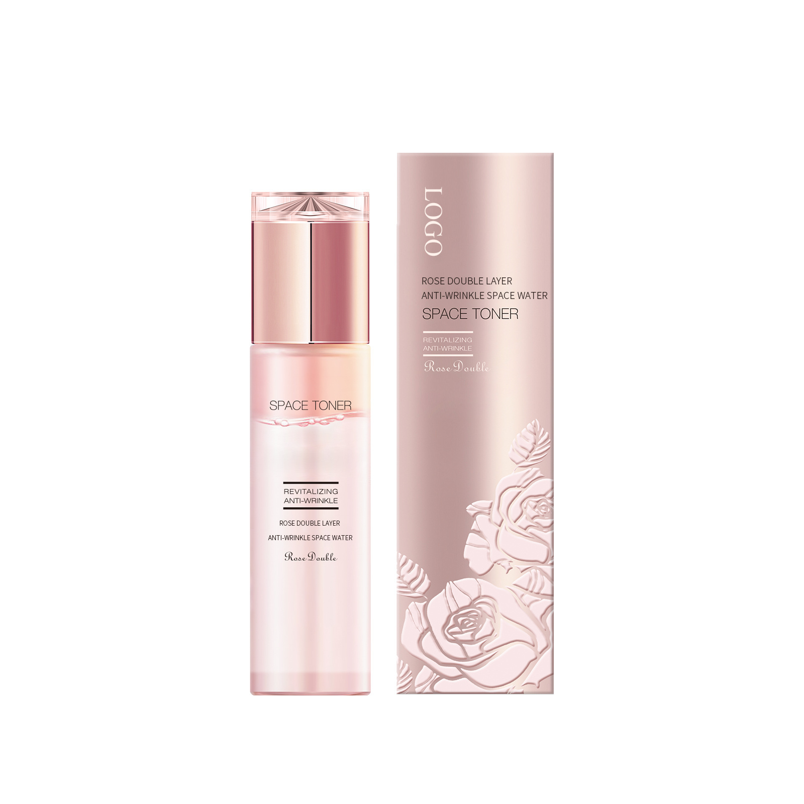 Anti-wrinkle Moisturizing Hydrating Toner Rose Double Layer Anti-Wrinkle Space Water for Face