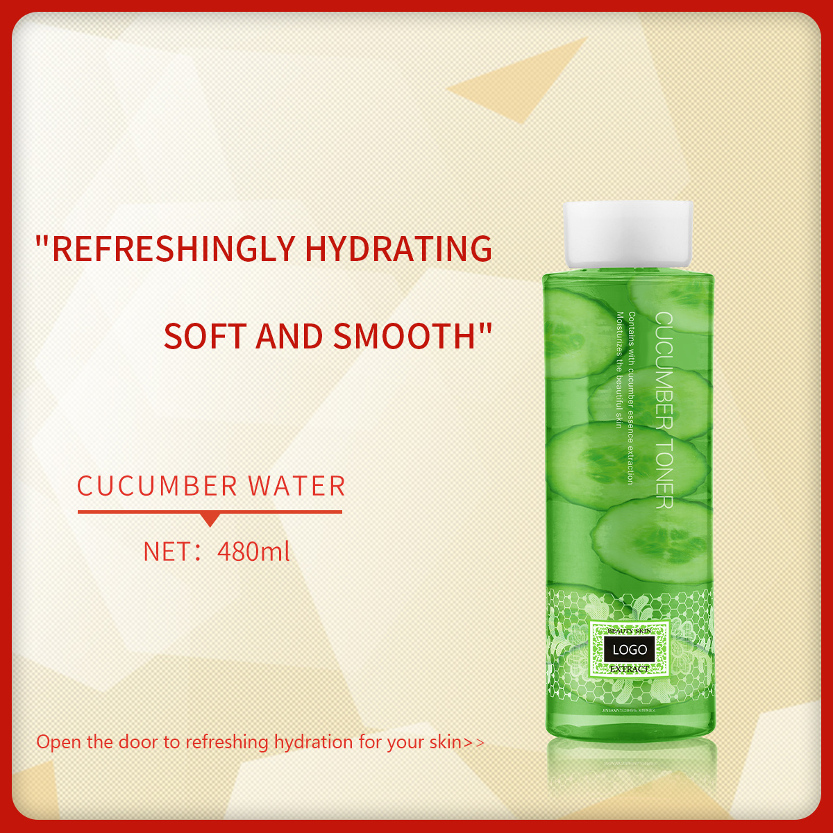 Moisture Lock Water Delicate and Hydrated skin Refreshing and Moisturizing Cucumber Water for Face