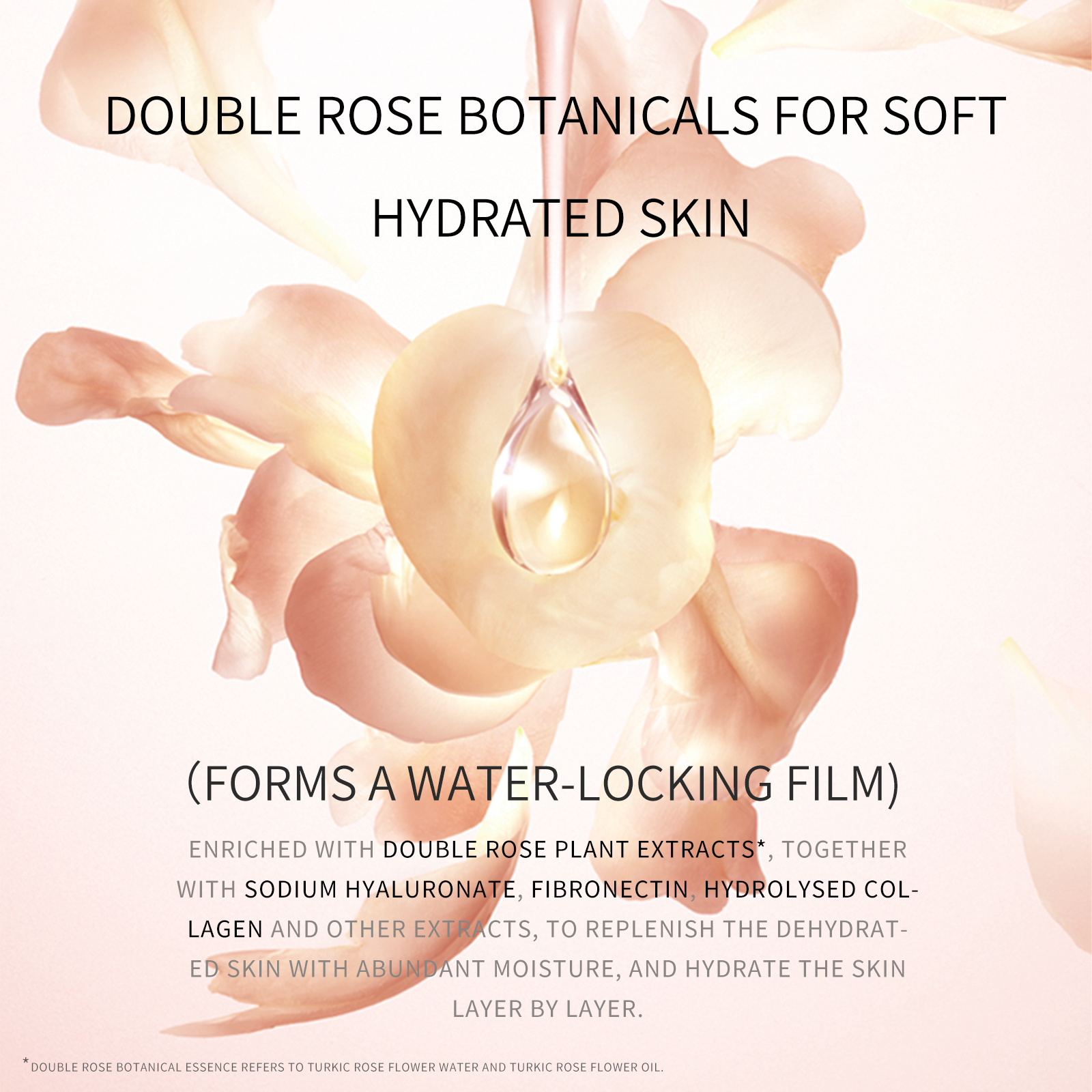 Anti-wrinkle Moisturizing Hydrating Toner Rose Double Layer Anti-Wrinkle Space Water for Face