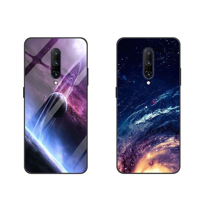 Hottest Smart Phone Cover Case For One Plus 7 Temper Glass Printed Case Starry Sky Back Cover For One Plus 7 Pro Shockproof Case