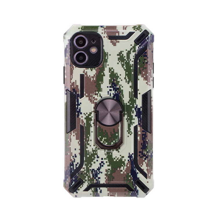 Rugged Design Camera Shockproof Custom Printed Flowers OEM/ODM Finger Ring Phone Case For iPhone 12 Mini With Magnet