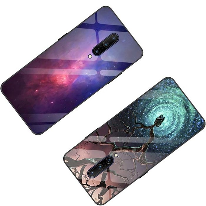 Hottest Smart Phone Cover Case For One Plus 7 Temper Glass Printed Case Starry Sky Back Cover For One Plus 7 Pro Shockproof Case