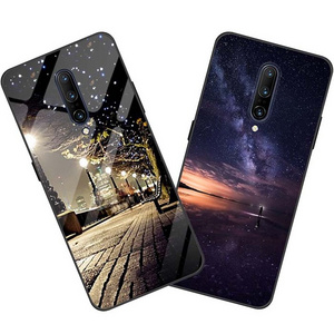 Hottest Smart Phone Cover Case For One Plus 7 Temper Glass Printed Case Starry Sky Back Cover For One Plus 7 Pro Shockproof Case