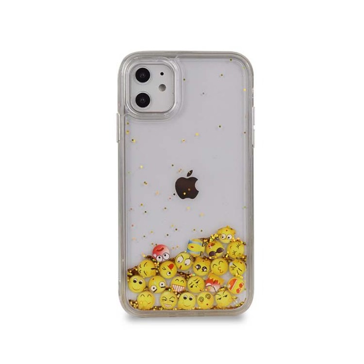 App Icon Liquid Phone Case Waterproof For iPhone 11 Back Cover Gold Foil Glitter Water Cover For iPhone 11 Luxury Quicksand Case