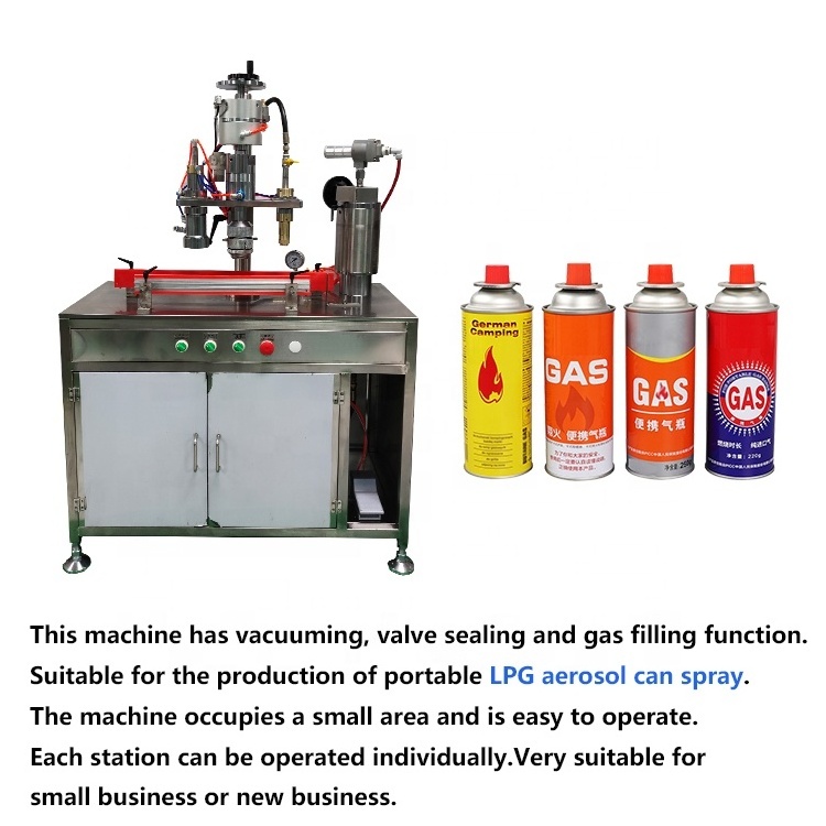 Aile hot sales New design aerosol butane gas aerosol can filling machine gas lighter filler