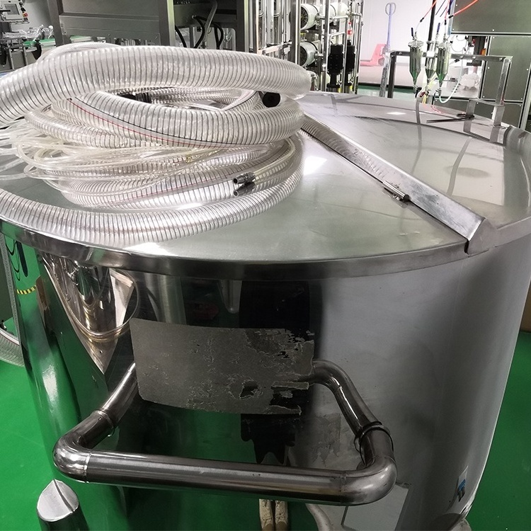 100L movable stainless steel 304/316L storage tank with pneumatic mixer