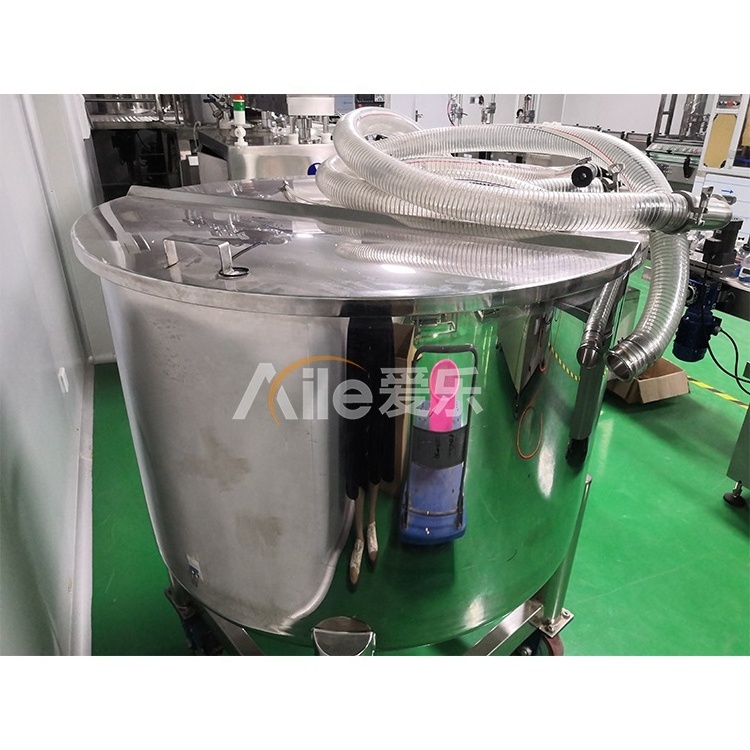 100L movable stainless steel 304/316L storage tank with pneumatic mixer