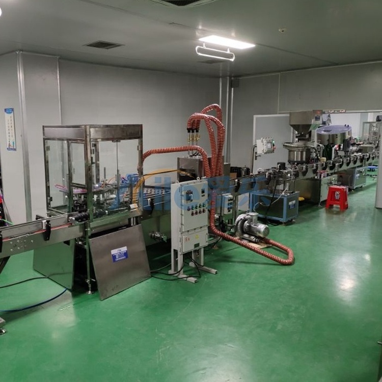 Stock automatic 3600 per hour aerosol snow spray filling production line window flower spray adhesive spray making machine