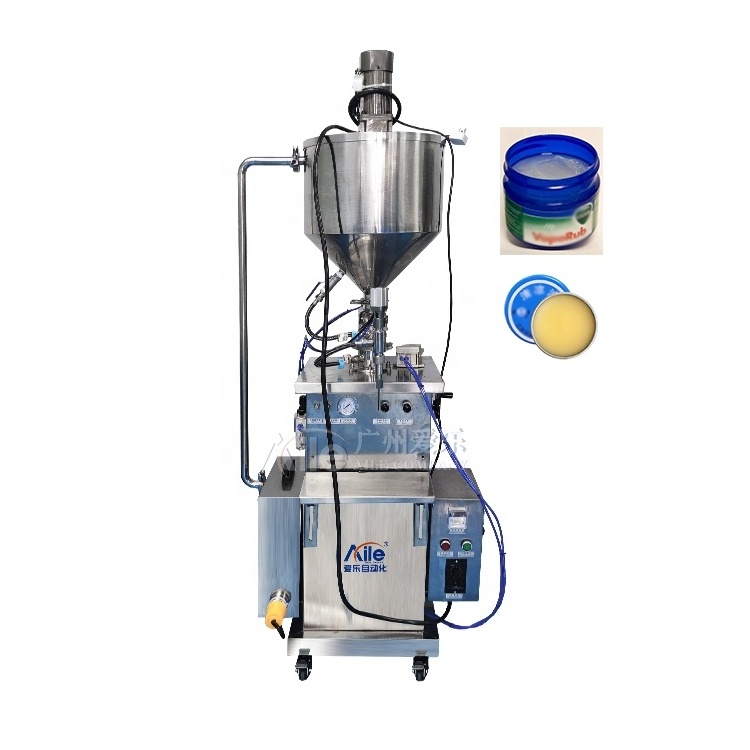 Cosmetic Petroleum Jelly Heating Hopper Bottle Filling Machine Semi Auto Hot Filling machine