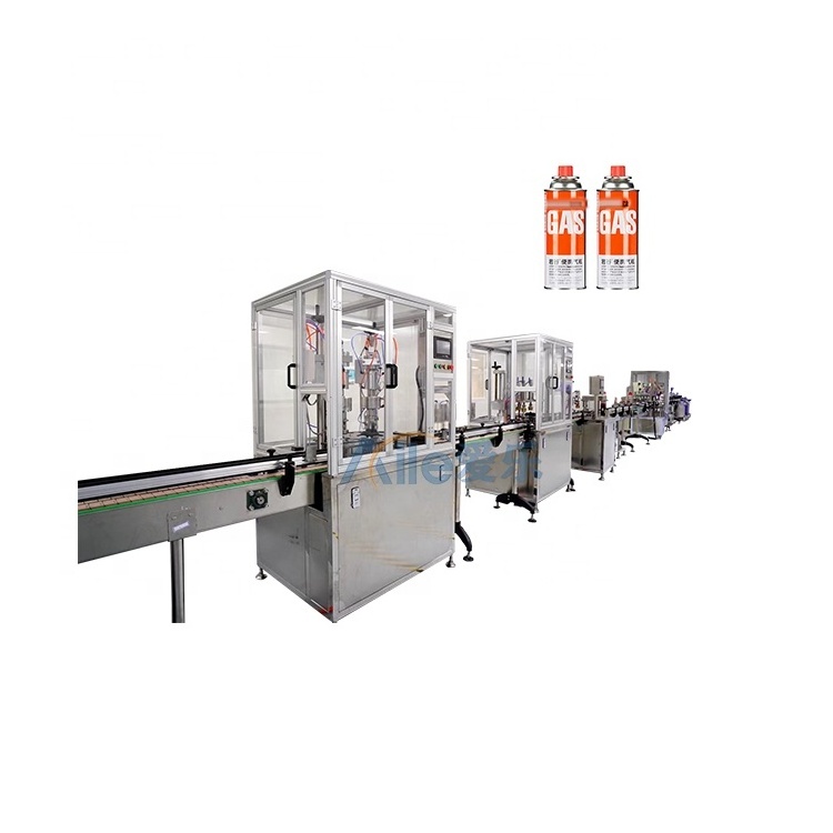 Aerosol butane lpg gas Filling Machine automatic gas lighter Aerosol making production line