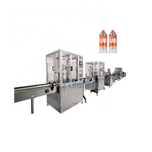 Aerosol butane lpg gas Filling Machine automatic gas lighter Aerosol making production line