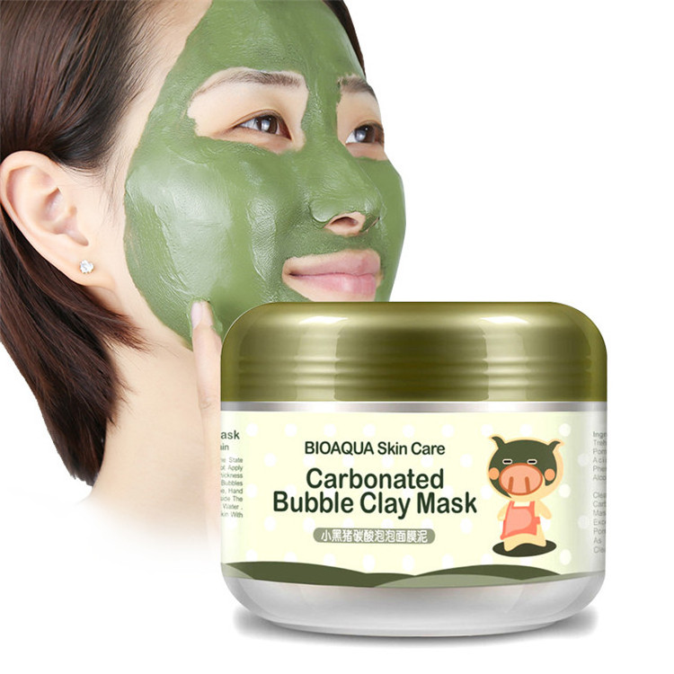 bioaqua private label deep cleansing nourishing carbonated bubble clay face mud mask for face care