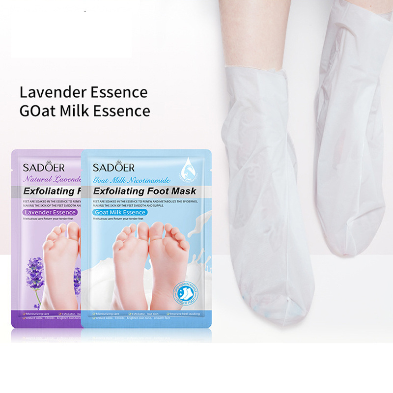 OEM SADOER private label goat milk Skin Care anti chapped Peel Off Moisturizer Peeling Sheet nourishing beauty foot Mask