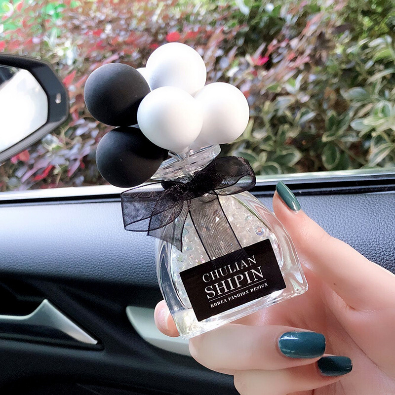 Auto interior luxury sexy glass bottle car deodorizers air freshener perfume liquid for car