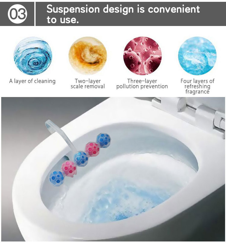 Eco-Friendly Toilet Bowl Cleaner Bathroom Deodorant Hanging Toilet Tank Balls