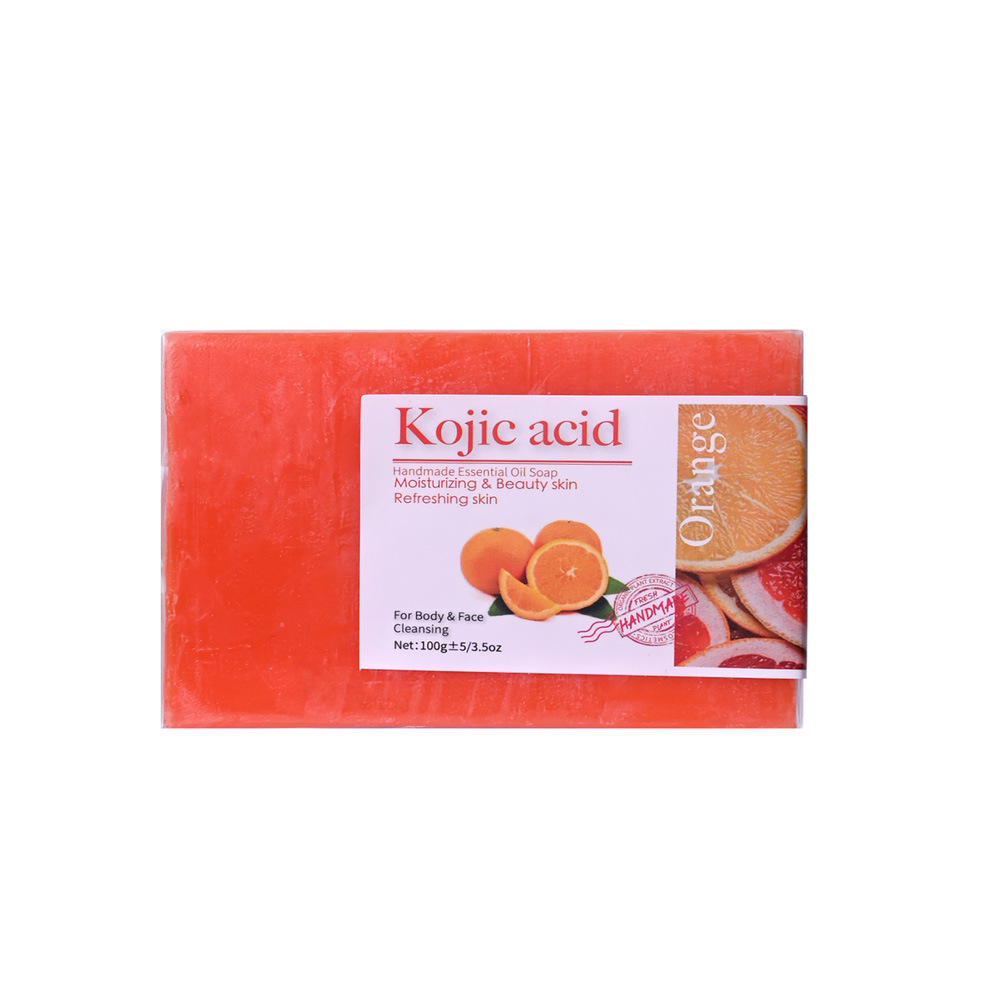 Private label Organic Kojic Acid Soap Orange Face Bath Whitening Nature Original Honey Charcoal Essential Oil Soap