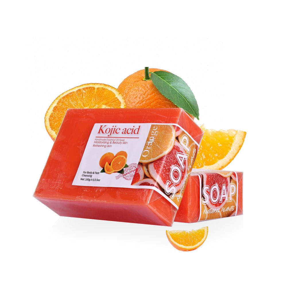 Private label Organic Kojic Acid Soap Orange Face Bath Whitening Nature Original Honey Charcoal Essential Oil Soap