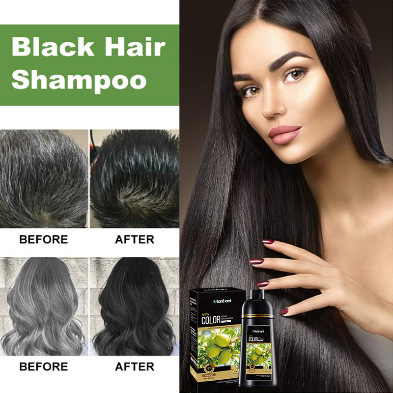 natural no ammonia brown purple oem herbal organic black color washing silver gray hair dye shampoo