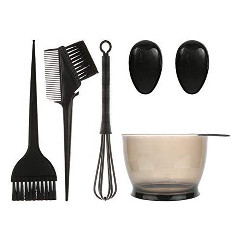 silicone barber hairdressor wholesale kit salon mixing pink hi light coloring set hair dye brush and bowl