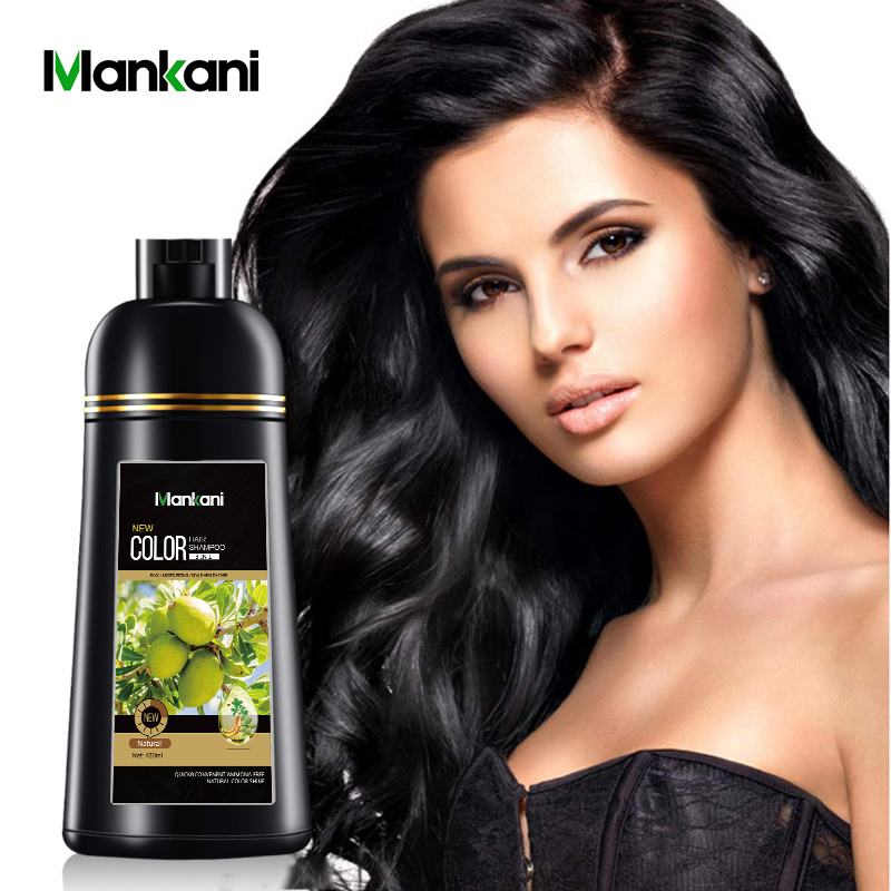 one wash light brown black henna herbal hair dye shampoo for gray hair