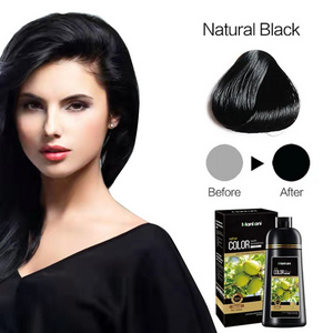 one wash light brown black henna herbal hair dye shampoo for gray hair