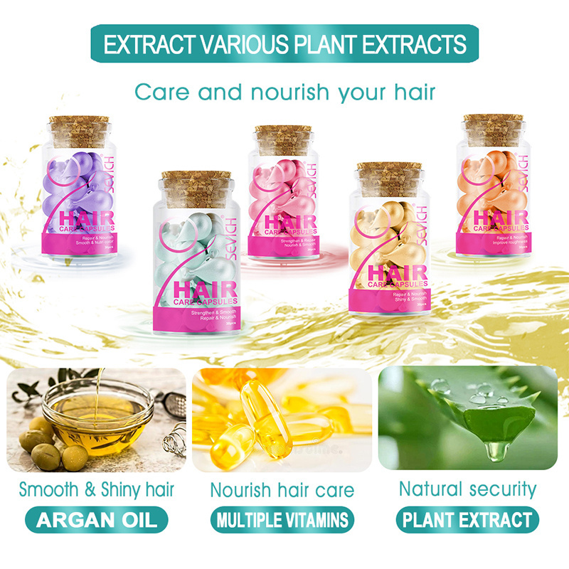 Factory Supply Gummies Hair Treatment Oil Capsule Hair Soften Serum Capsule Ellips Hair Vitamin Oil