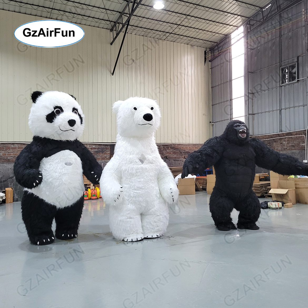 festival carnival white inflatable polar bear mascot inflatable gorilla inflatable panda walking cartoon bear costume